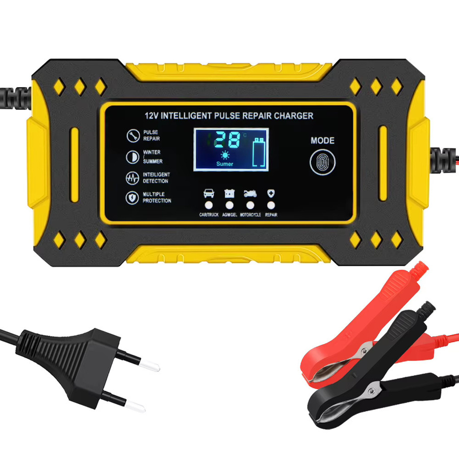 Intelligentes Motorrad-Batterieladegerät in Gelb, 12 V, 6 A mit 3 Ladestufen für Blei-Säure, AGM und GEL Batterien - Bild 6