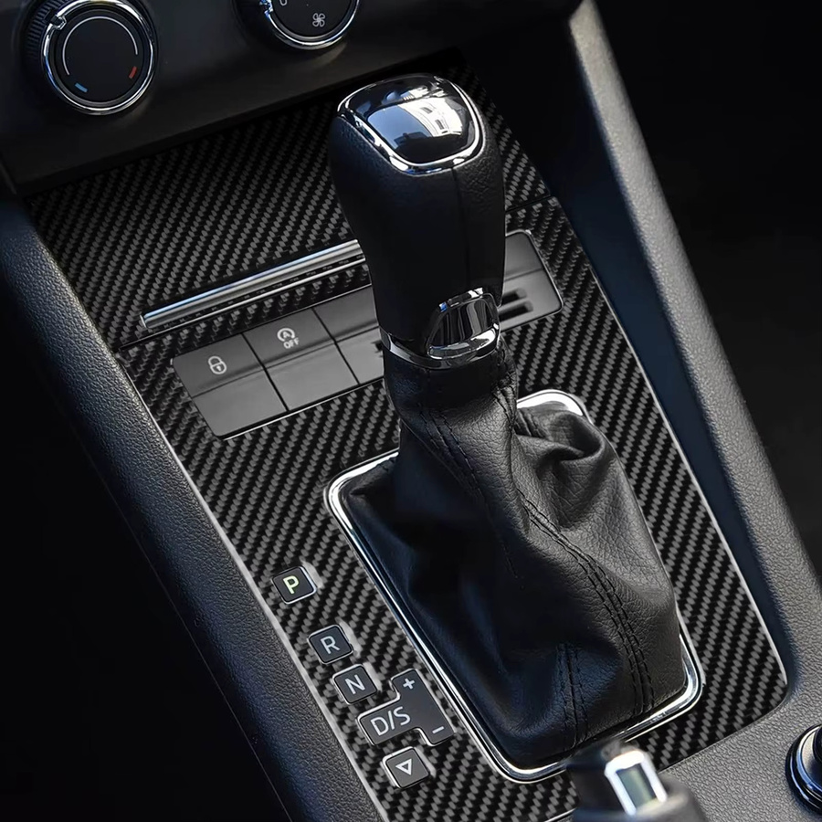 RRX CARBON Carbon Faser Getriebe-Zentralsteuerung Panel Abdeckung für Skoda Octavia 2017-2021 in Schwarz - Bild 2