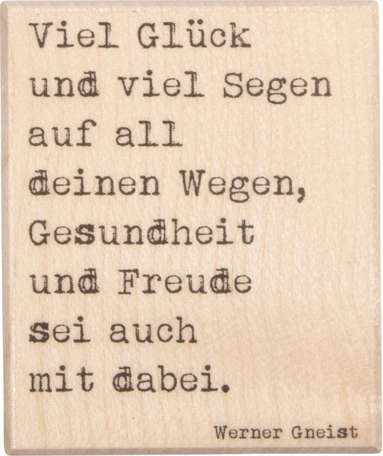 BUTTERER Stempel Viel Glück und viel Segen - Bild 1