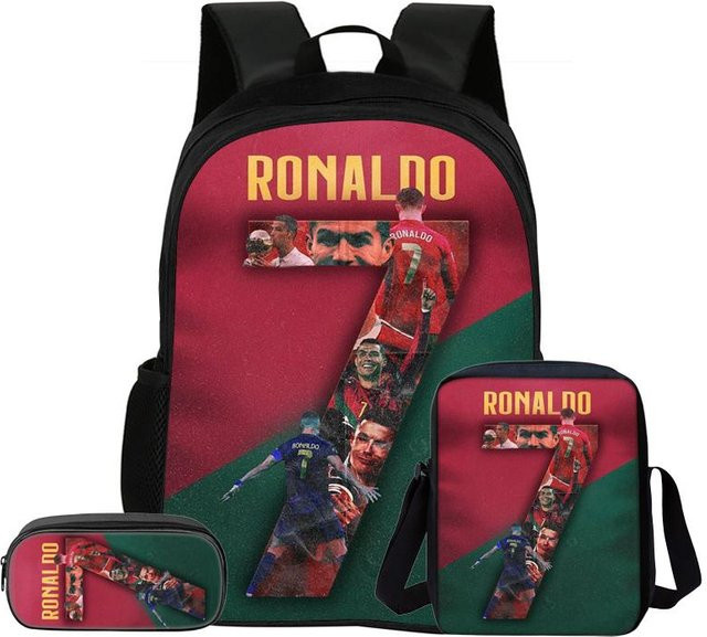 Fancy Style Studio 3-teiliges Schulset Fußballstar in Multicolour mit Rucksack, Schultasche und Federmäppchen - Bild 1