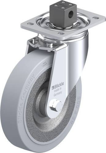 Blickle Lenkrolle LH-SE 200K-CS13-SG mit Feststeller in Silber und Grau, Rad-Durchmesser: 200 mm, Tragfähigkeit: 600 kg - Bild 1