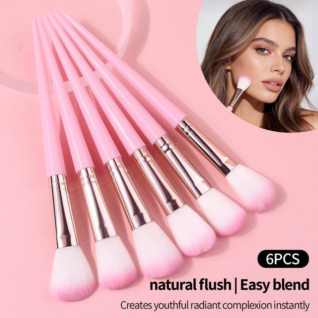KOSSHOW Make-up-Pinsel Set, 6-teilig, rosa, Gesicht - Bild 1