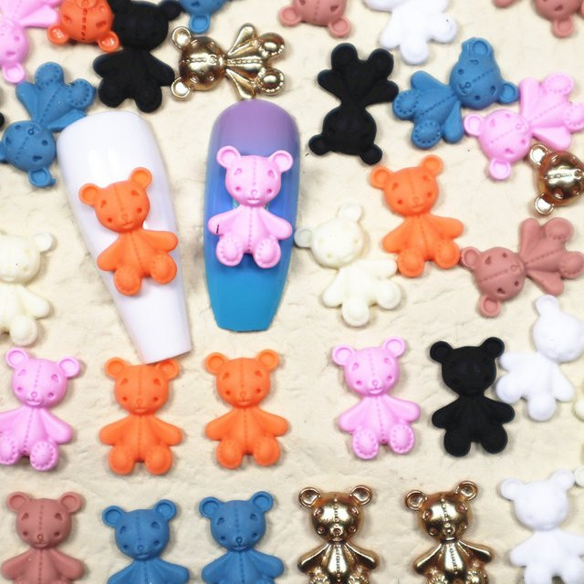NAILFYOU Nagelkunst Charms, 20 Stück, Bär, Glänzend, Unisex - Bild 1