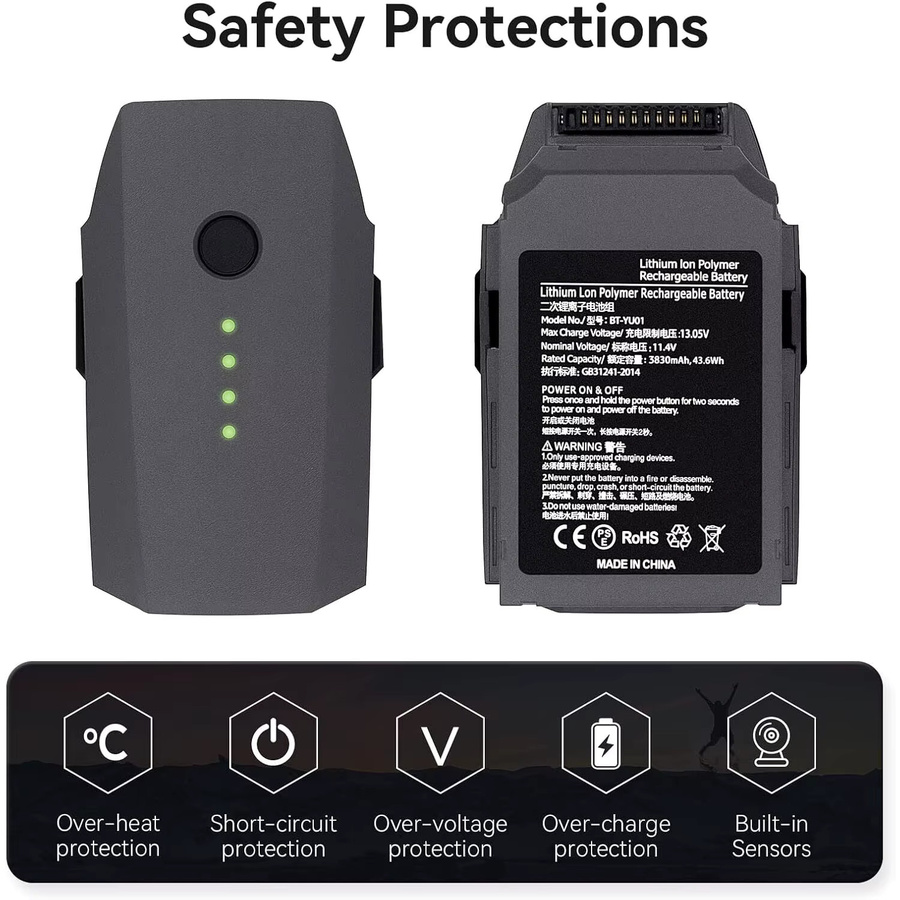 DJI Intelligenter Flugakku 3830mAh für Mavic Pro Serie, Grau - Bild 2