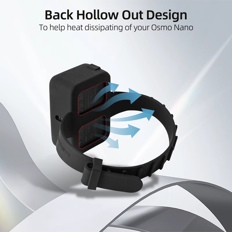 DJI Osmo Nano Mount Armband aus schwarzem Silikon, verstellbares Erweiterungsband für DJI Nano-Zubehör - Bild 5