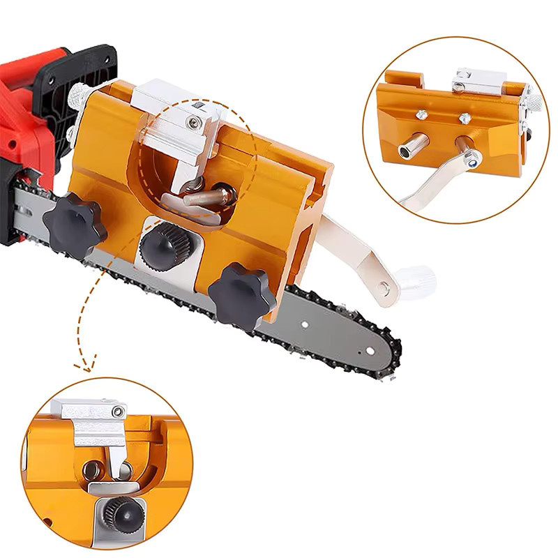 NIUXIANG Elektrisches Kettensägen-Schärfgerät in Orange für Gartenarbeit und Holzbearbeitung - Bild 2