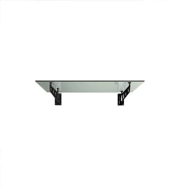 Glasvordach Glaszentrum Hagen S in Klarglas mit Halterungen, Farbe: Anthrazit RAL 7016, B: 120 cm, T: 90 cm - Bild 1