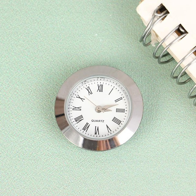 Uhrkopfwerk Quarzglasspiegeluhr, Silber, Römische Zahl, 35 mm, 24 mm - Bild 1