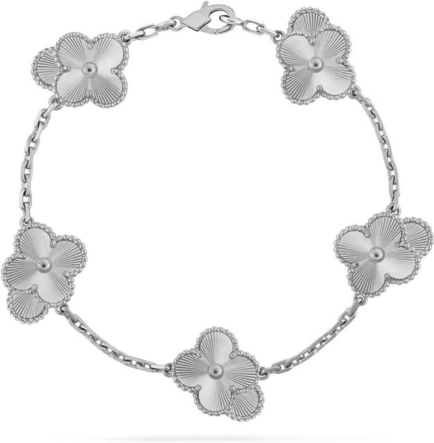 Wucifang Jewelry Armband, Kleeblatt, Weiß, Silber, Damen - Bild 1