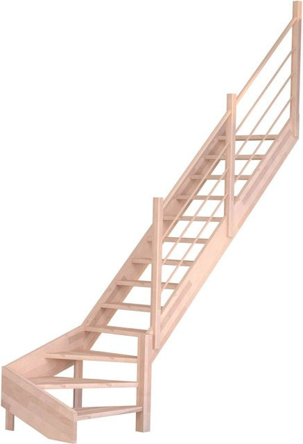 StarWood Treppe Mykonos Pro Buche Gewendelt R 90 cm Holz-Design-Geländer FSC - Bild 1