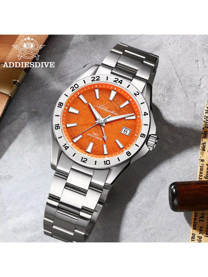 ADDIESDIVE Armbanduhr, Quarz, Edelstahl, 38 mm, Blau, Herrenuhr - Bild 6