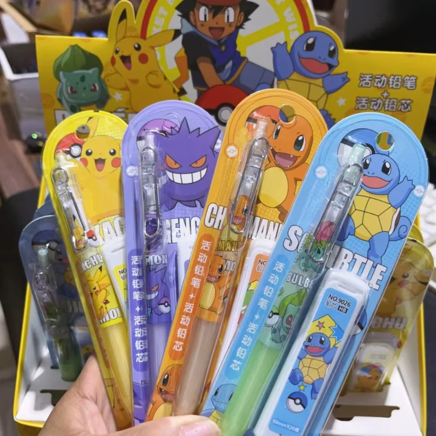 Bandai Pokemon Druckbleistift-Set mit HB-Minen in Multicolour für Schule und Kunstskizzen - Bild 3