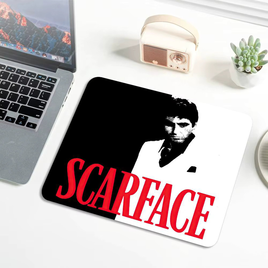 Classic Movie Scarface Mini-Mauspad in Multicolour mit genähtem Rand und rutschfester Gummibasis - Bild 4