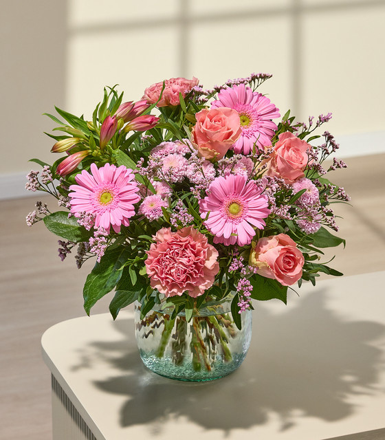 Blume2000 Bouquet Mixed Rose Carnation Gerbera Chrysanthemum Pink - Bild 1