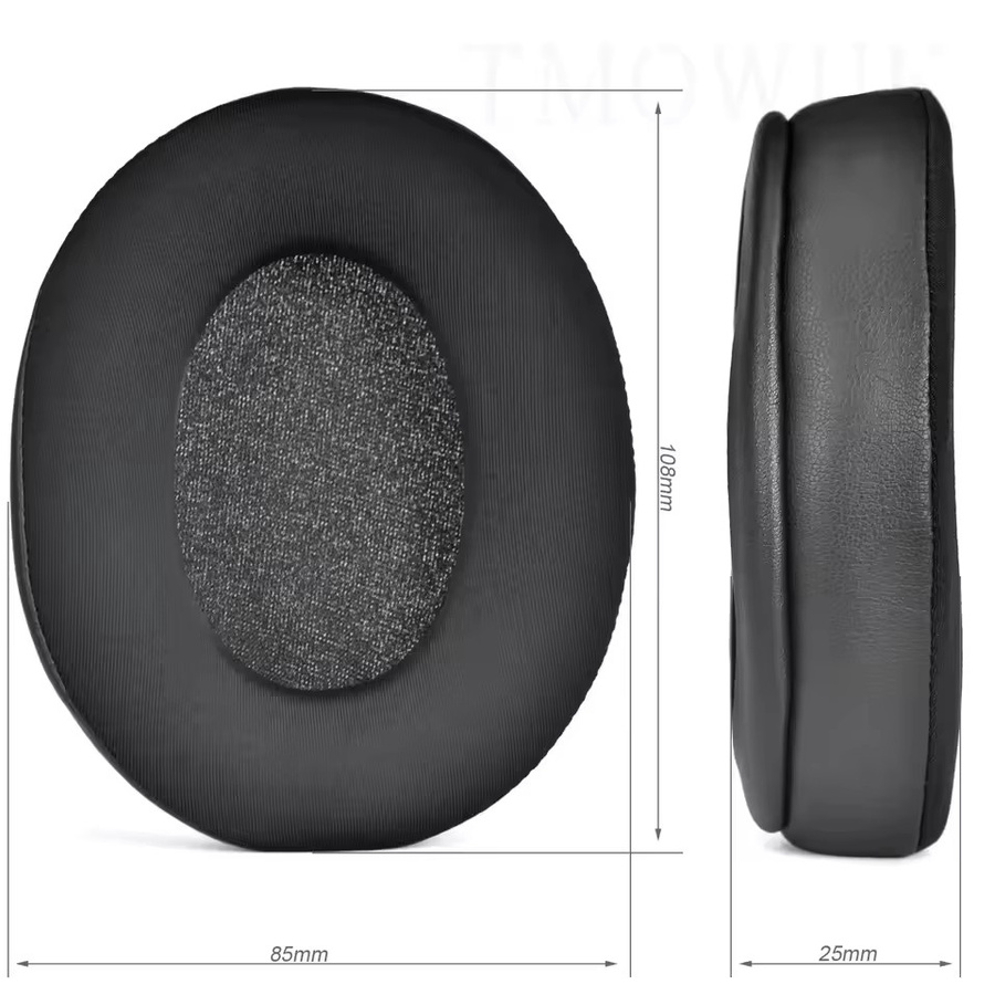 Trig Rain Kühlgel-Ersatz-Ohrpolster in Schwarz für Audio-Technica ATH M50X/M40X und HyperX Cloud/Alpha, Memory Foam Over-Ear Kopfhörer-Polster, 2 Stück - Bild 2