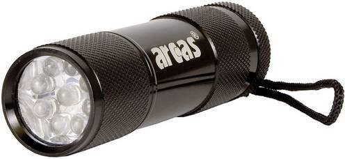 Arcas LED Mini-Taschenlampe aus Aluminium, Schwarz, batteriebetrieben - Bild 1