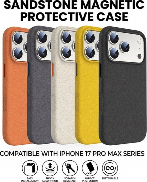 Yierfa Magnetische Schlanke Handyhülle für iPhone 17 Pro Max und iPhone 16 aus mattem PC mit weichen Kanten in Schwarz oder Weiß - Bild 1