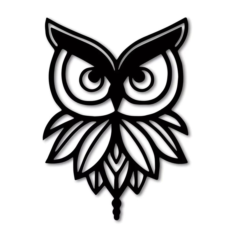Hello young Wanddekoration Eule aus Metall in Schwarz, moderne Wandkunst für dein Zuhause - Bild 2
