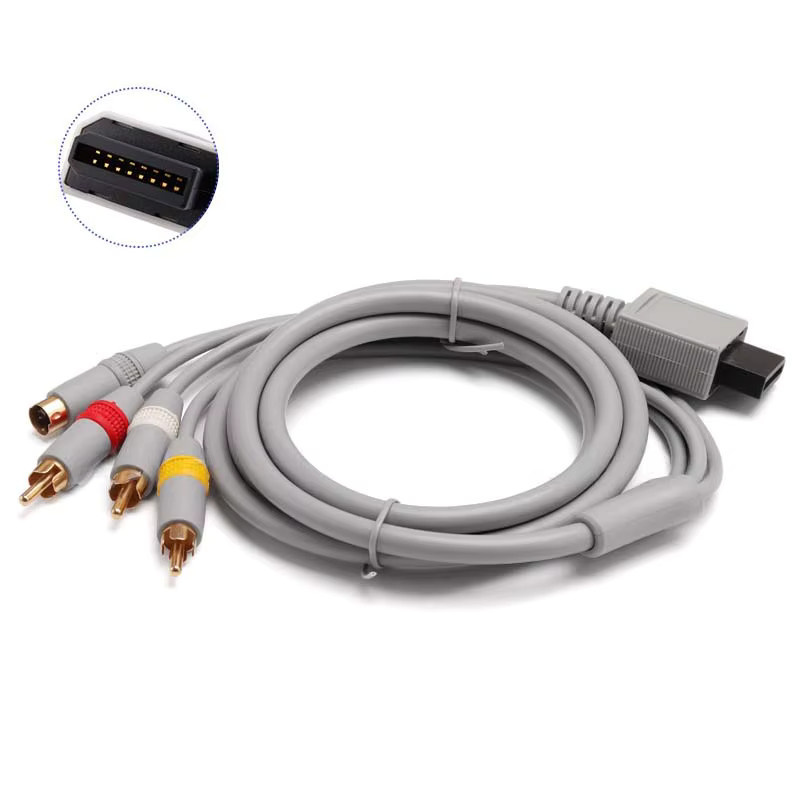 OULLX RCA AV-Kabel für Nintendo WII und WII U Konsole in Blau und Grau - Bild 2