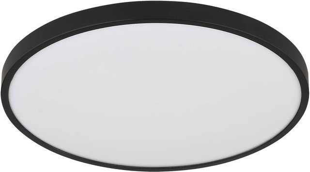 Globo Lighting LED Deckenleuchte modern rund in Mattschwarz mit Opal Kunststoff, H: 3,55 cm, B: 23 cm, T: 23 cm - Bild 1