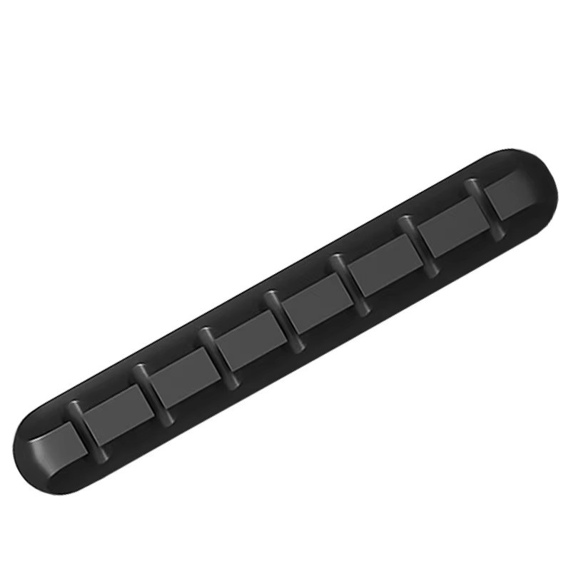 Selbstklebender Silikon-USB-Kabel-Organizer für USB-A und USB-C in Schwarz zur Kabelaufbewahrung am Schreibtisch - Bild 6