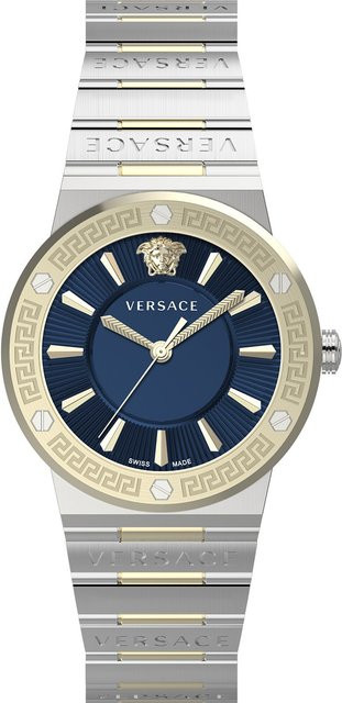Versace Damenuhr, Quarz, Edelstahl, Blau, 38 mm, 5 ATM - Bild 1