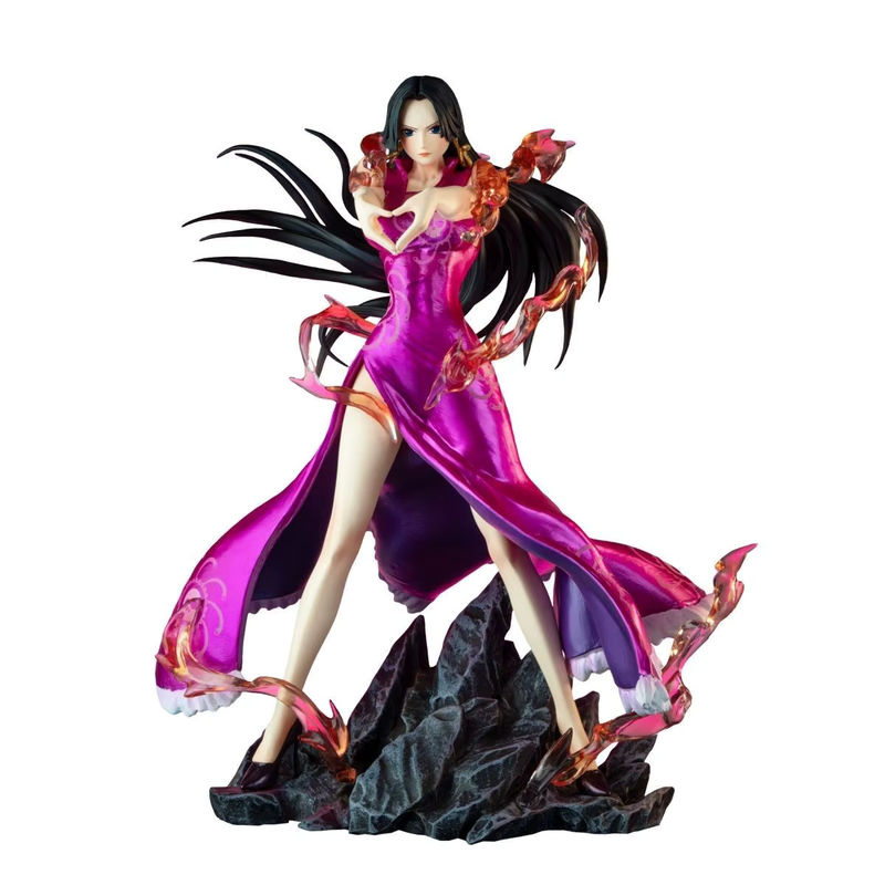 Bandai One Piece Boa Hancock Fingerherz Anime Figur Modellstatue in Rosa, Höhe: 24 cm - Bild 6