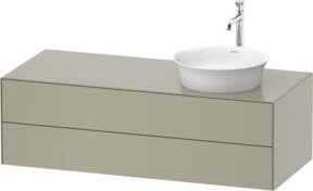 Duravit Waschtischunterschrank White Tulip in Weiß Matt, B/T/H: 130 x 55 x 40,8 cm - Bild 1