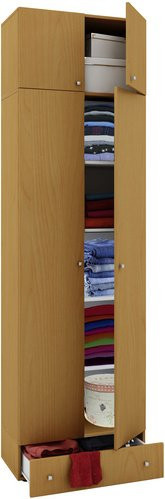 VCM Mehrzweckschrank Vandol I in Braun aus Holzwerkstoff, B/H/T: 39 x 238 x 70 cm - Bild 1