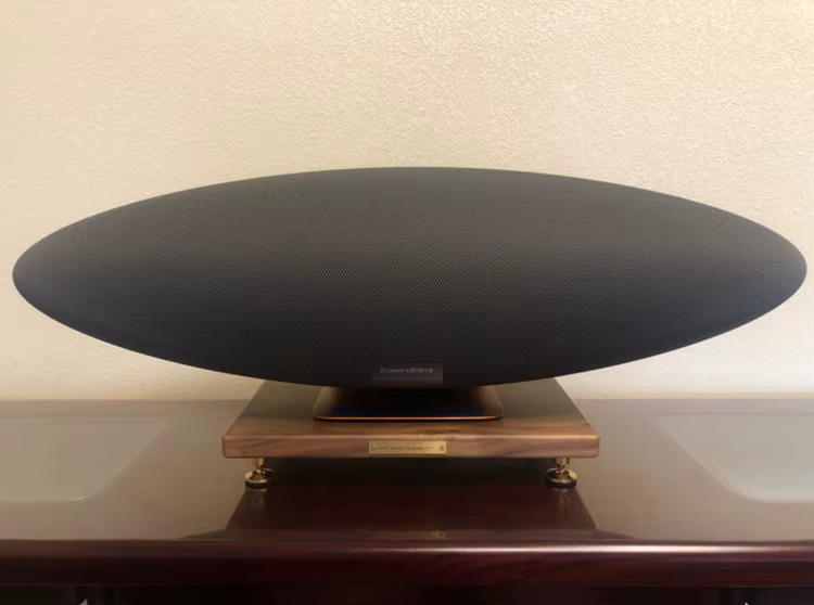CHANGELIN HiFi Audio Anti-Vibrations-Basis aus Walnussholz in Braun mit Metallspikes und Isolatorfüßen für B&W Zeppelin 4/5/6 - Bild 3