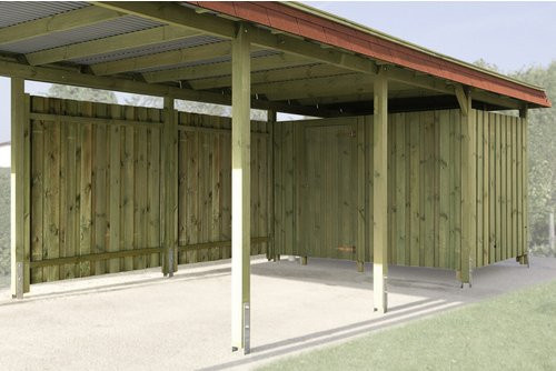 WEKA Geräteraum für Carports in Graugrün mit 20 mm Wandstärke, B: 219 cm, H: 181 cm - Bild 2