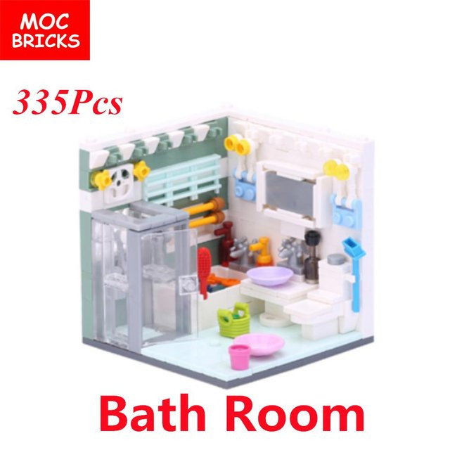Yiran toy Haus Einrichtung Badezimmerbereich Küche, Bauen, ab 6 Jahre - Bild 1