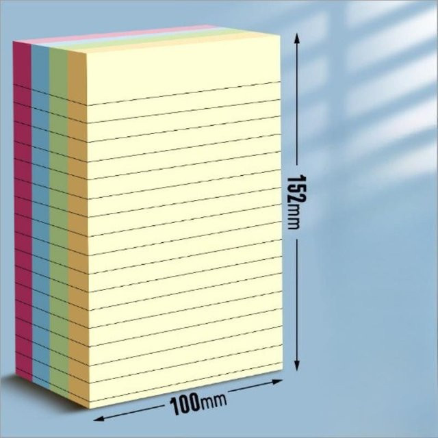 MGB Haftnotizen Set mit 100 Blatt in 4 Farben, bunte Notizblöcke zum Abreißen für Büro und Schule, B/H: 15,2 x 15,2 cm - Bild 1