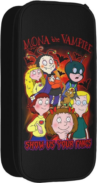 Fancy Style Studio Federtasche Mona Die Vampirin Anime Doppellagige Schultasche und Kosmetiktasche in Multicolour - Bild 1