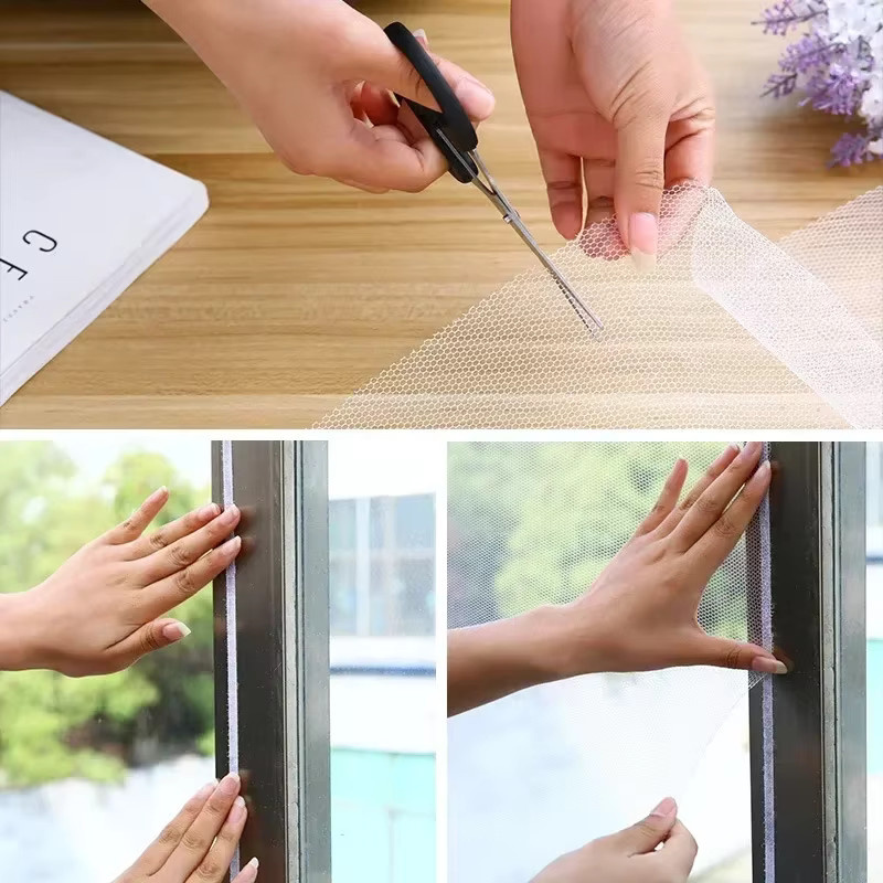 LAVIE LIFE Insektenschutzgitter als selbstklebende Sichtschutzfolie für Fenster, Schwarz - Bild 3