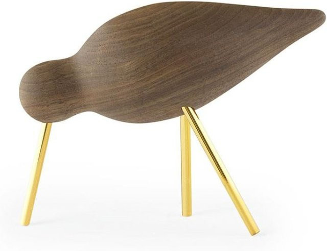 Normann Copenhagen Shorebird Deko-Figur aus Holz in Braun - Bild 1