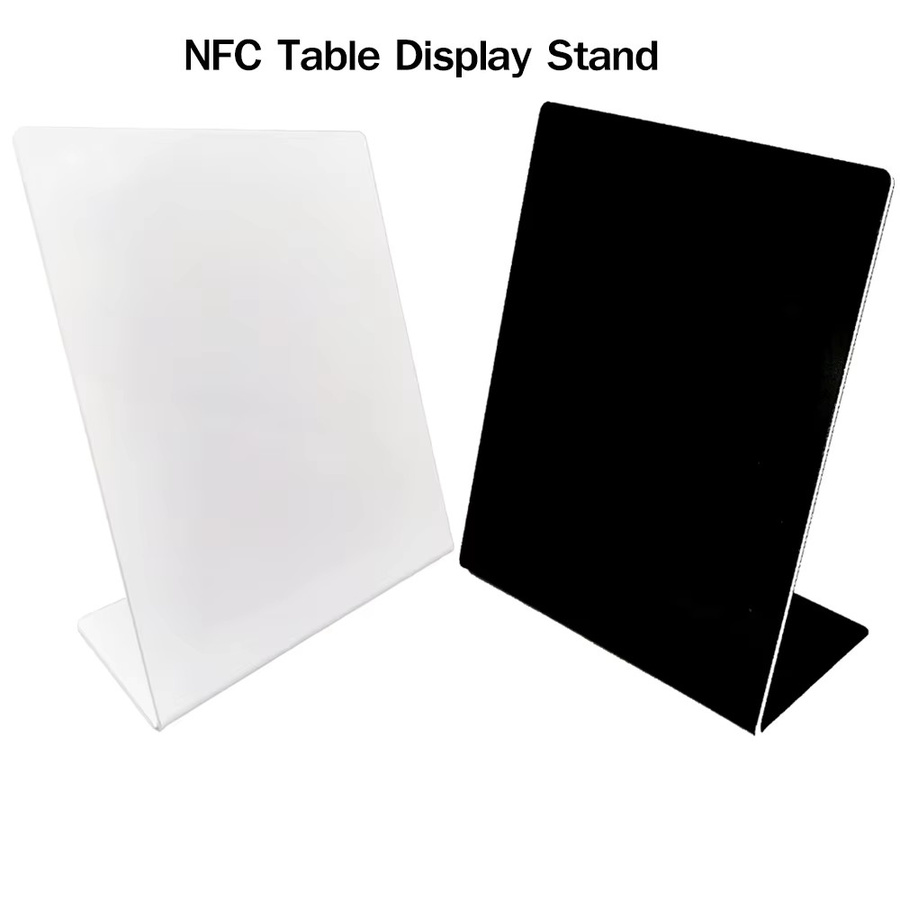 Guang Hongrun NFC Marken-Halterungsständer für soziale Medien und Google Reviews, programmierbar, 13,56 MHz, RFID, weiß/schwarz - Bild 3