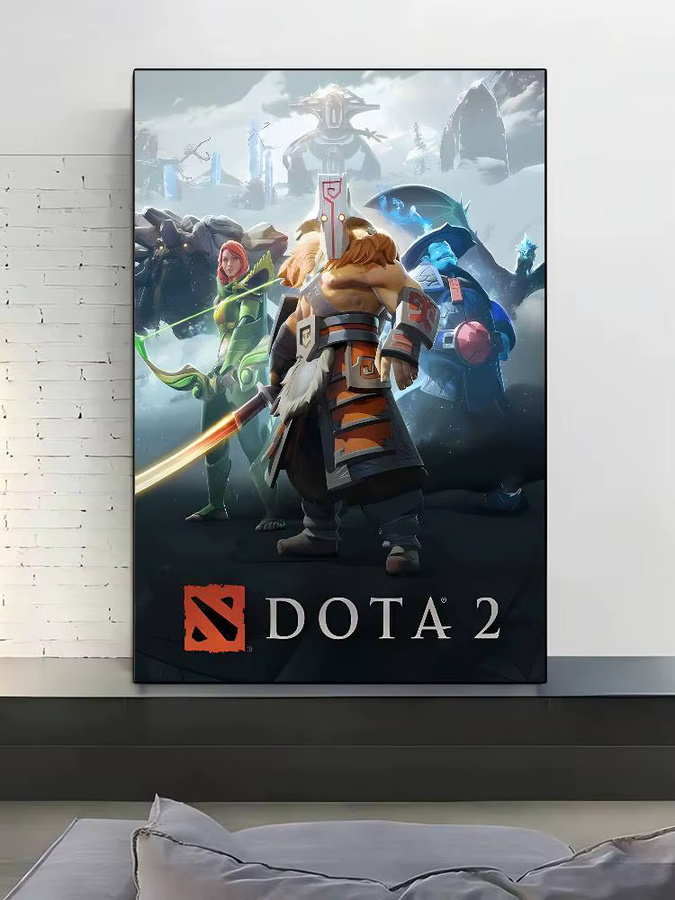 DOTA 2 Wandkunst-Aufkleber, wasserfestes Poster in Mehrfarben, rechteckiger Wandaufkleber für Wohnzimmer oder Bar - Bild 6