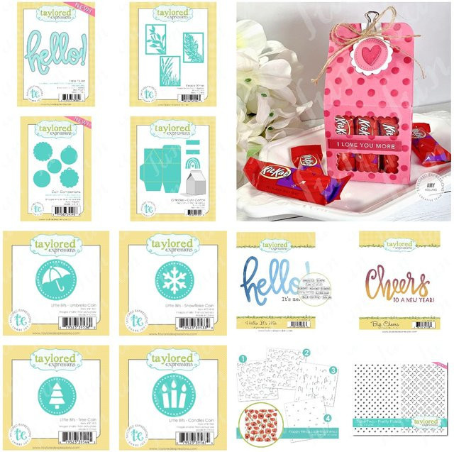 Regenbogen Münzen Stanzwerkzeuge für DIY Prägungen mit klaren Stempeln und Schablonen für Scrapbooking und Handwerk, Mehrfarbig - Bild 1