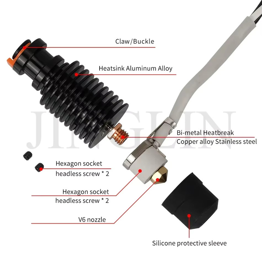 E3D V6 Volcano Hotend Keramik-Heizkern für Voron 2.4, Prusa MK3S und Ender 3, 24V, 50W-60W - Bild 4