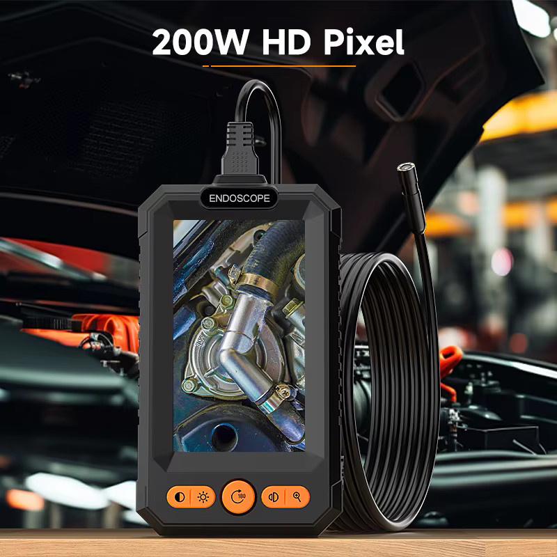 BUMBORN Industrielles Endoskop mit 4,3 Zoll IPS-Display, 1080P-Kamera und 8 mm Kamerakopf, IP67-Inspektionskamera für Rohrleitungen, Schwarz, 2–100 m - Bild 4