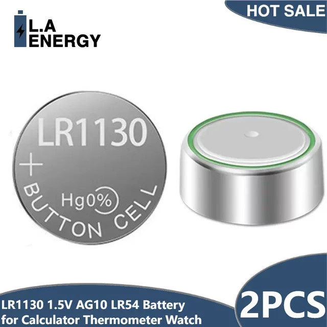 2 Stück Carooles LR1130 1,5 V Alkaline-Knopfbatterien AG10 LR54 389 189 in Silber für Taschenrechner, Thermometer und Digitaluhren - Bild 1