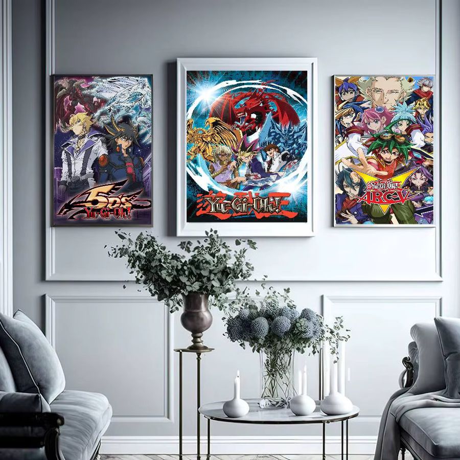 Yu Gi Oh Vintage Poster Wandkunst aus Kraftpapier in Weiß und Multicolor - Bild 2