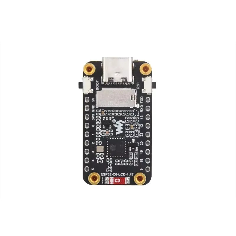 Waveshare ESP32-C6 Development Board mit 1,47 Zoll Display, RISC-V 160 MHz, WiFi6, BLE 5, Onboard Antenne und USB-C in Schwarz - Bild 2