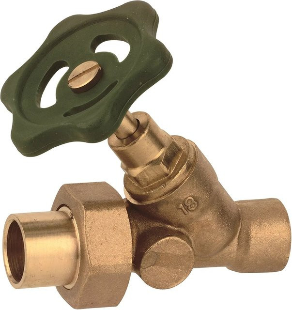 Kirchhoff Schrägsitzventil aus Messing in glänzendem Chrom-Design 28 mm - Bild 1