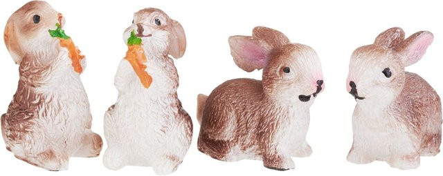 VBS Miniatur-Hase Wilbert in Beige aus Polyresin für Ostern und Tabletop - Bild 1