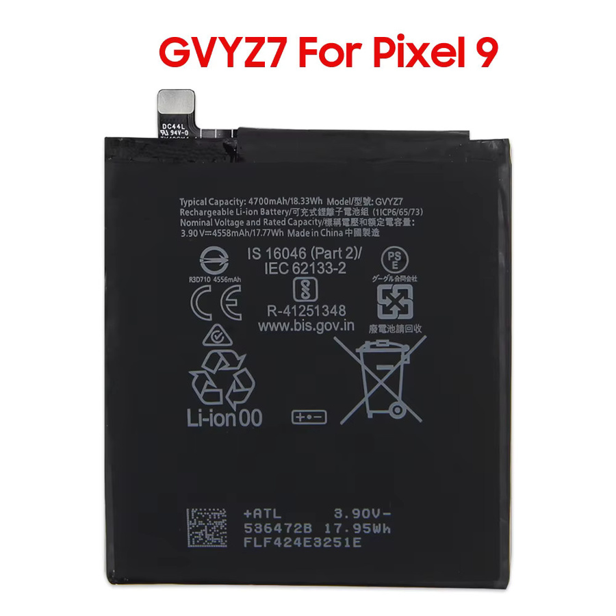 Wiederaufladbarer Lithium-Akku GVYZ7 GH2MB G526Q in Schwarz für Google Pixel 9, Google Pixel 9 Pro XL und Google Pixel 9A inklusive Werkzeug - Bild 2
