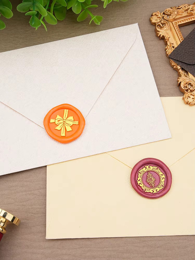 Vintage Wachs Siegel Stempel Kopf mit Schneeflocken-Motiv für DIY Weihnachtsgeschenke und Verpackungen in Mehrfarbig - Bild 3