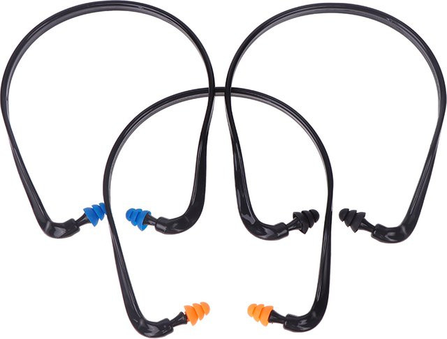 Silikon-Ohrstöpsel zur Geräuschreduzierung in Blau, Schwarz und Orange für Schlaf und Arbeit - Bild 1