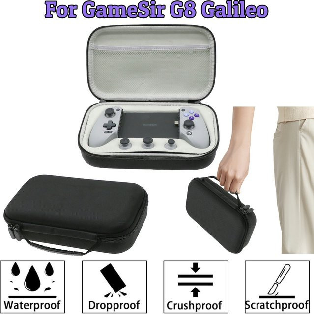 JOCESTYLE EVA Hartschalenkoffer in Schwarz mit Netztasche für GameSir G8 Galileo Telefon-Controller - Bild 1